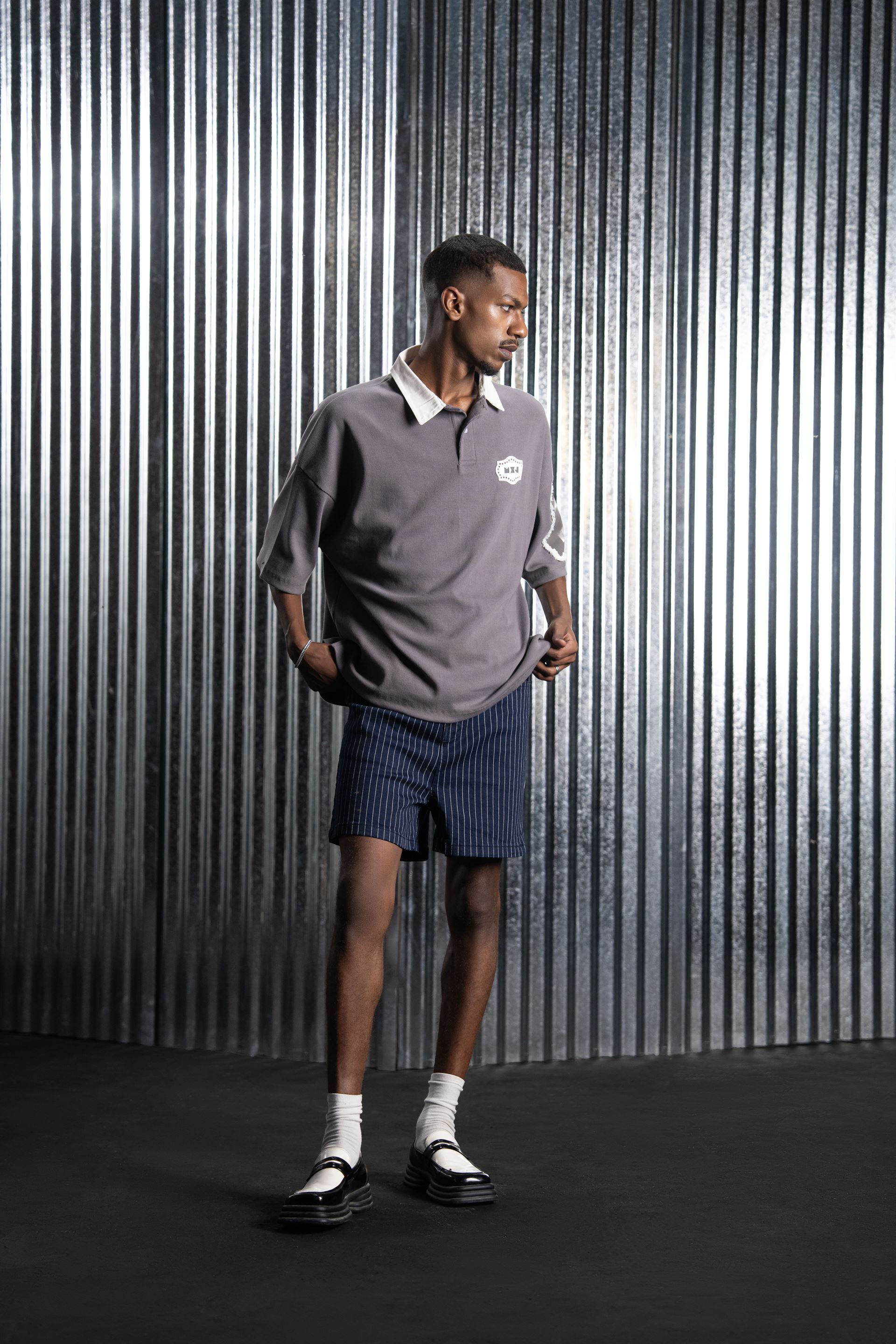 Zaza Stripes Denim shorts