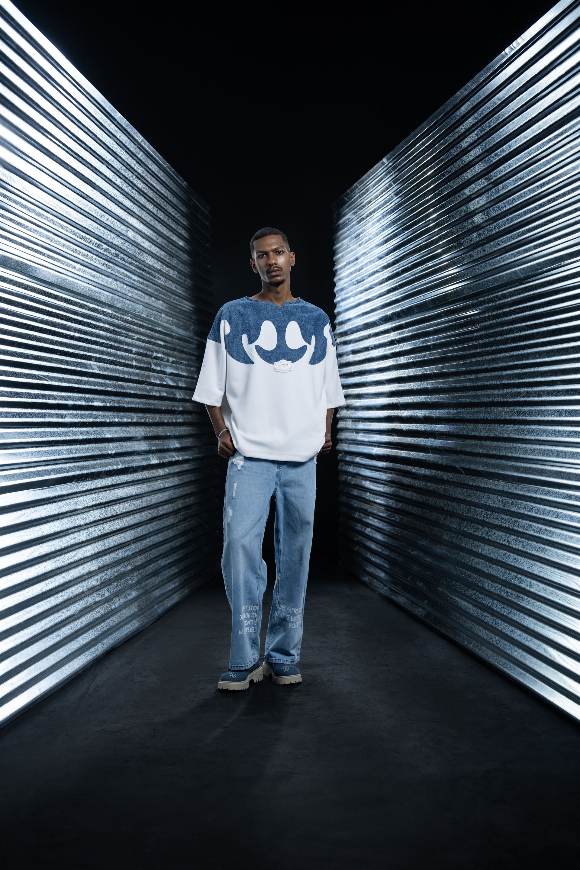 Blue Flame Mask t-shirt