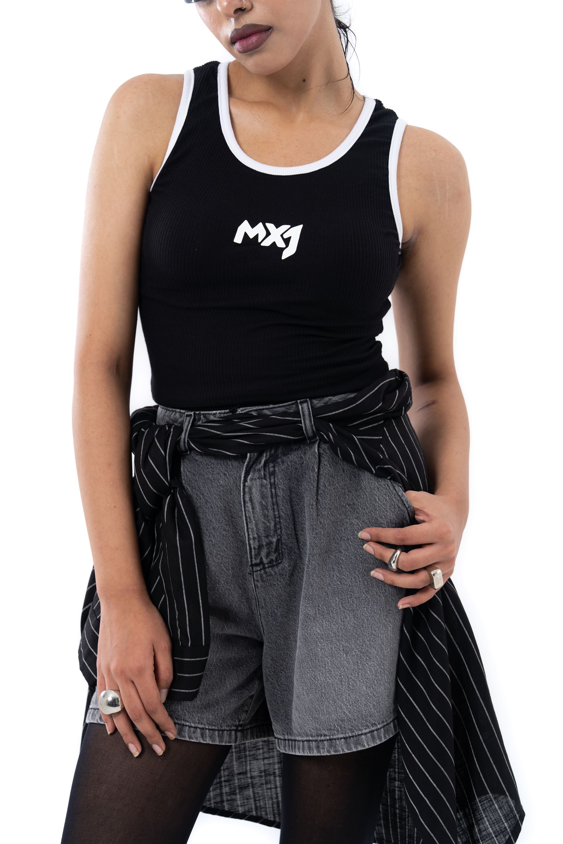 Night grid Croptop