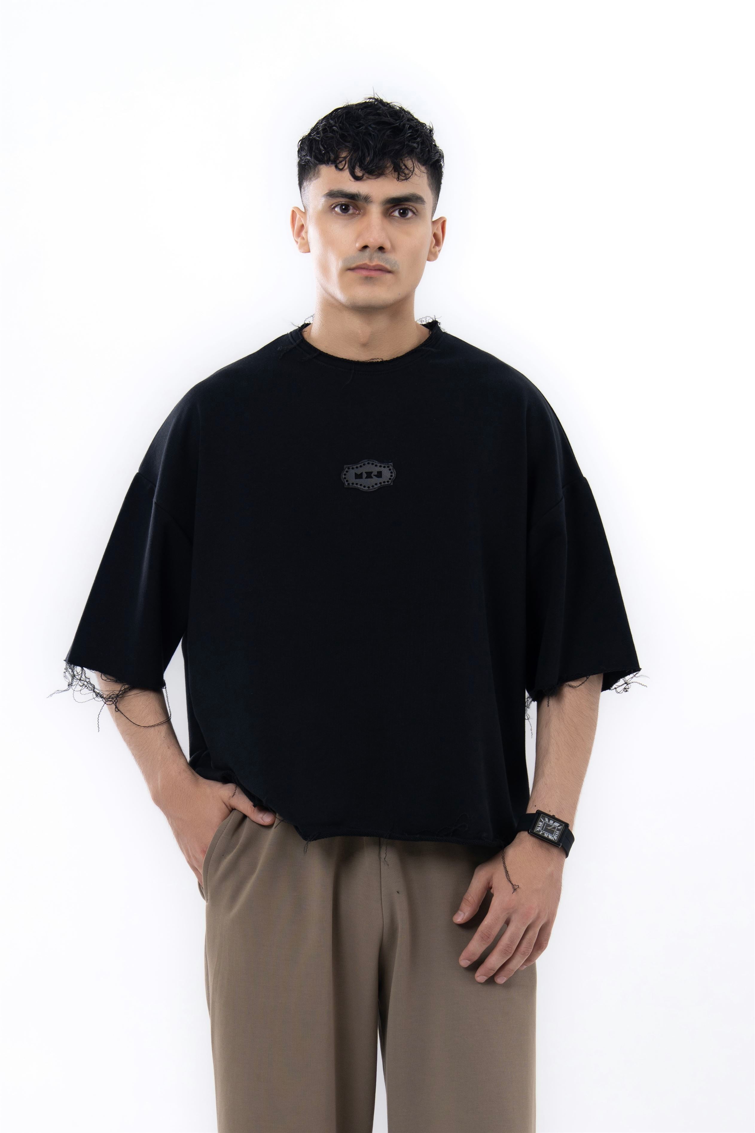 Frayed State (Black) tee